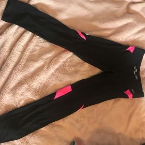 Victoria’s Secret leggings with pops of hot pink